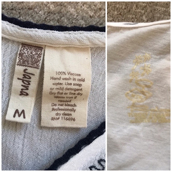 Japna/Tommy Bahama Women’s 2 Shirts Set White Blue - Picture 8 of 8